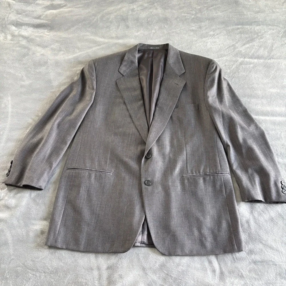 Corneliani Men's‎ Gray Two Button Blazer Business Casual Career Jacket 44R